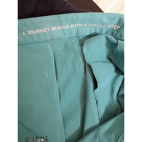 Rhone Pants Mens 35x32 Teal Commuter Chino Performance Utility Work Preppy Golf - Picture 6 of 11